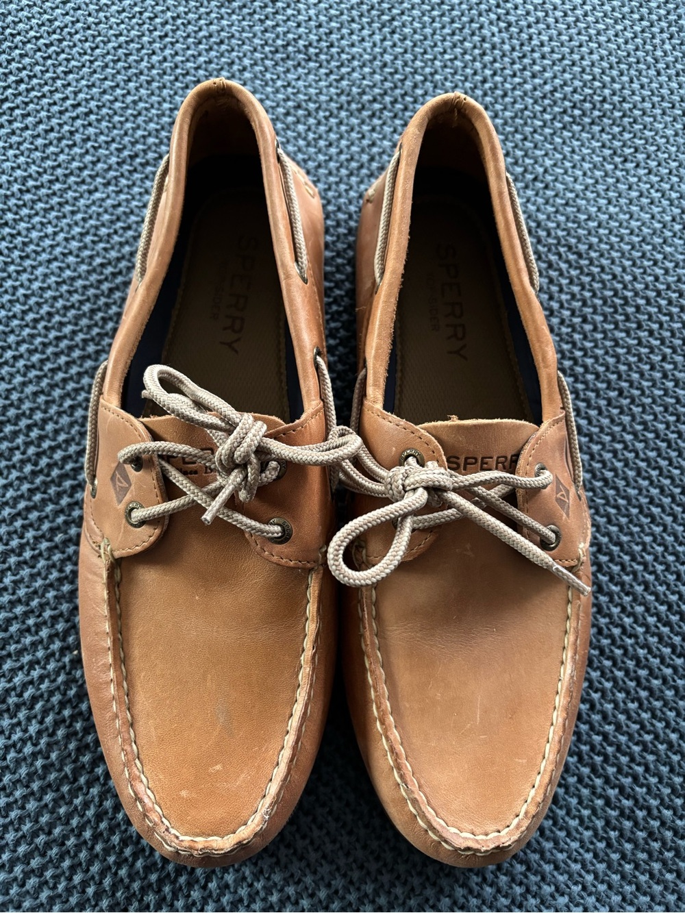 Sperry Tan Leather 2-Eye Boat Shoes